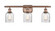 Ballston LED Bath Vanity in Antique Copper (405|516-3W-AC-G259-LED)