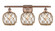 Ballston Three Light Bath Vanity in Antique Copper (405|516-3W-AC-G122-8RB)