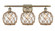 Ballston Three Light Bath Vanity in Antique Brass (405|516-3W-AB-G122-8RB)