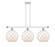 Ballston Three Light Island Pendant in White Polished Chrome (405|516-3I-WPC-G121-10RW)