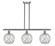 Ballston Three Light Island Pendant in Brushed Satin Nickel (405|516-3I-SN-G122-8RW)