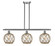 Ballston Three Light Island Pendant in Brushed Satin Nickel (405|516-3I-SN-G122-8RB)