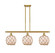 Ballston LED Island Pendant in Satin Gold (405|516-3I-SG-G121-8RB-LED)