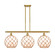 Ballston Three Light Island Pendant in Satin Gold (405|516-3I-SG-G121-10RB)