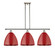 Ballston Three Light Island Pendant in Polished Nickel (405|516-3I-PN-MBD-12-RD)