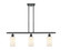 Ballston Three Light Island Pendant in Matte Black (405|516-3I-BK-G801)