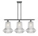 Ballston Three Light Island Pendant in Matte Black (405|516-3I-BK-G212)