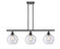 Ballston Three Light Island Pendant in Matte Black (405|516-3I-BK-G124-8)