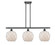 Ballston Three Light Island Pendant in Matte Black (405|516-3I-BK-G121-8RW)