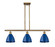 Ballston Three Light Island Pendant in Brushed Brass (405|516-3I-BB-MBD-75-BL)