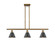 Ballston Three Light Island Pendant in Brushed Brass (405|516-3I-BB-M8)