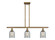 Ballston Three Light Island Pendant in Brushed Brass (405|516-3I-BB-G257)