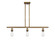 Ballston Three Light Island Pendant in Brushed Brass (405|516-3I-BB)