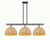 Ballston Three Light Island Pendant in Black Antique Brass (405|516-3I-BAB-RBD-12-NAT)