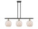 Ballston Three Light Island Pendant in Black Antique Brass (405|516-3I-BAB-G121-8RW)