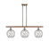 Ballston Three Light Island Pendant in Antique Copper (405|516-3I-AC-G122-8RW)