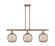 Ballston LED Island Pendant in Antique Copper (405|516-3I-AC-G122-8RB-LED)
