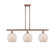 Ballston Three Light Island Pendant in Antique Copper (405|516-3I-AC-G121-8RW)