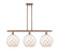 Ballston Three Light Island Pendant in Antique Copper (405|516-3I-AC-G121-10RW)