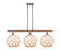 Ballston Three Light Island Pendant in Antique Copper (405|516-3I-AC-G121-10RB)