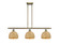 Ballston Three Light Island Pendant in Antique Brass (405|516-3I-AB-RBD-8-NAT)