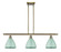 Ballston Three Light Island Pendant in Antique Brass (405|516-3I-AB-MBD-75-SF)