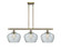 Ballston Three Light Island Pendant in Antique Brass (405|516-3I-AB-G92-L)