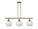 Ballston LED Island Pendant in Antique Brass (405|516-3I-AB-G122-8-LED)