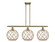 Ballston Three Light Island Pendant in Antique Brass (405|516-3I-AB-G122-10RB)