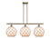 Ballston Three Light Island Pendant in Antique Brass (405|516-3I-AB-G121-10RB)