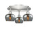Ballston Three Light Semi-Flush Mount in Satin Nickel (405|516-3C-SN-G93)