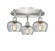 Downtown Urban Three Light Flush Mount in Satin Nickel (405|516-3C-SN-G92)