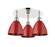 Ballston Three Light Semi-Flush Mount in Polished Nickel (405|516-3C-PN-MBD-75-RD)