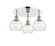 Ballston Three Light Semi-Flush Mount in Polished Nickel (405|516-3C-PN-G124-6)