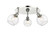 Ballston Three Light Semi-Flush Mount in Polished Nickel (405|516-3C-PN-G122-6)