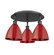 Ballston Three Light Semi-Flush Mount in Matte Black (405|516-3C-BK-MBD-75-RD)