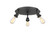 Ballston Three Light Semi-Flush Mount in Matte Black (405|516-3C-BK)