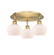 Ballston Three Light Semi-Flush Mount in Brushed Brass (405|516-3C-BB-G91)