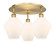 Ballston Three Light Flush Mount in Brushed Brass (405|516-3C-BB-G651-8)