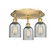 Ballston Three Light Semi-Flush Mount in Brushed Brass (405|516-3C-BB-G257)