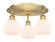Ballston Three Light Semi-Flush Mount in Brushed Brass (405|516-3C-BB-G121-6)