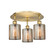 Ballston Three Light Flush Mount in Brushed Brass (405|516-3C-BB-G116)