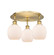 Ballston Three Light Flush Mount in Brushed Brass (405|516-3C-BB-G101)