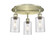 Ballston Three Light Flush Mount in Antique Brass (405|516-3C-AB-G804)