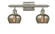 Ballston Two Light Bath Vanity in Brushed Satin Nickel (405|516-2W-SN-G96)