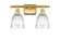 Ballston Two Light Bath Vanity in Satin Gold (405|516-2W-SG-G442)