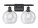 Ballston Two Light Bath Vanity in Matte Black (405|516-2W-BK-G124-8)