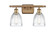 Ballston Two Light Bath Vanity in Brushed Brass (405|516-2W-BB-G442)