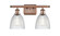 Ballston Two Light Bath Vanity in Antique Copper (405|516-2W-AC-G382)