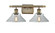 Ballston LED Bath Vanity in Antique Brass (405|516-2W-AB-G132-LED)